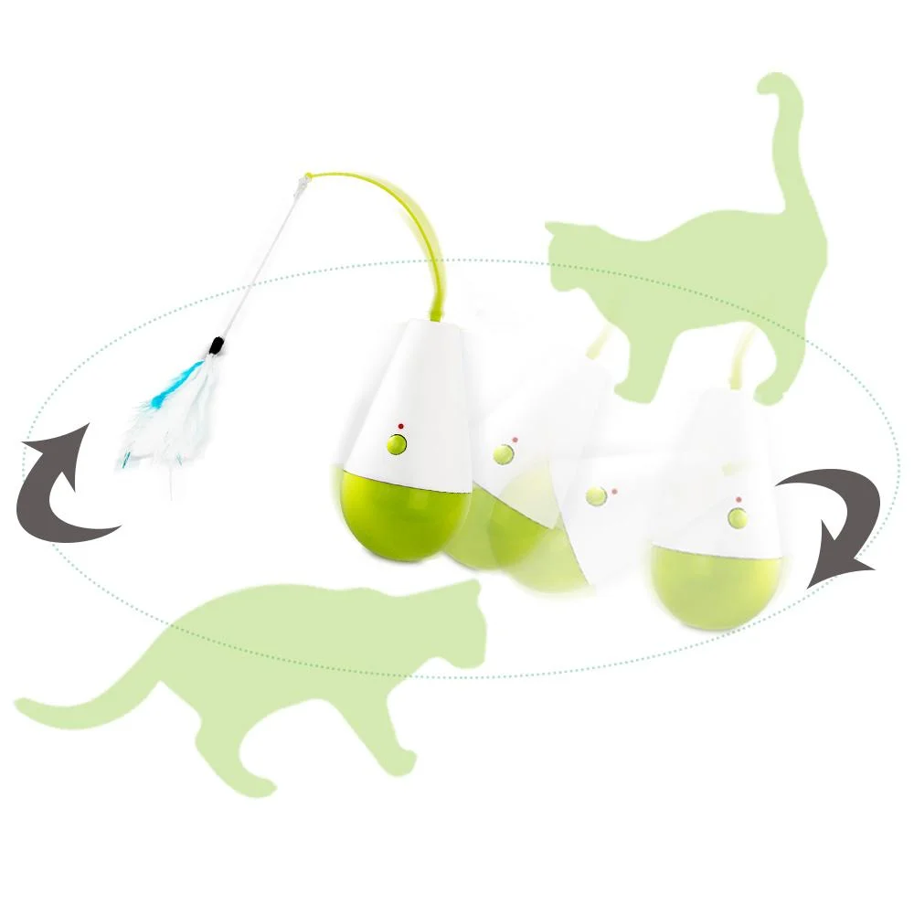 G07 AFP Best Seller Interactive Automatic Cat Toys Happy Turntable Electric Rotating Running Tumbler Cat Feather Toys for Cats