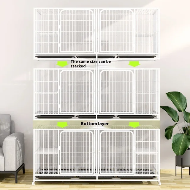 KIH Small Dog and Cat Breeding Cage Indoor Pet Shop Foster Cage with Multi-Layer Partition for Birds Box Packing