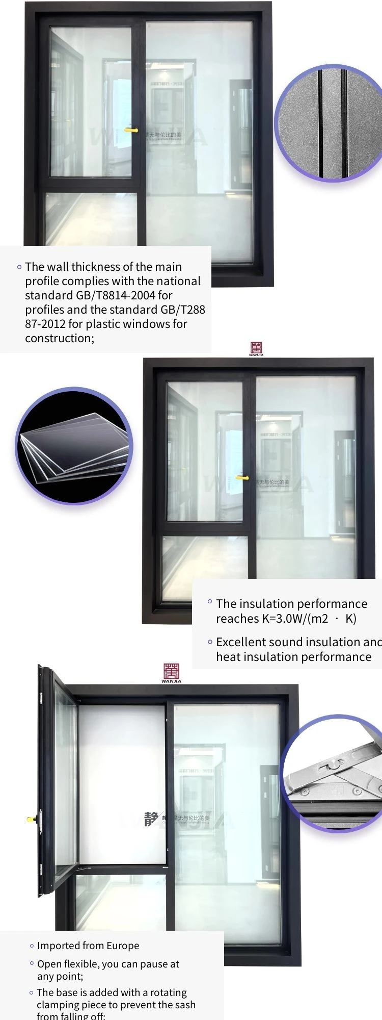 China Wholesale Window Manufacturers Grills Design 48 X 60 Window Casement Aluminum Windows