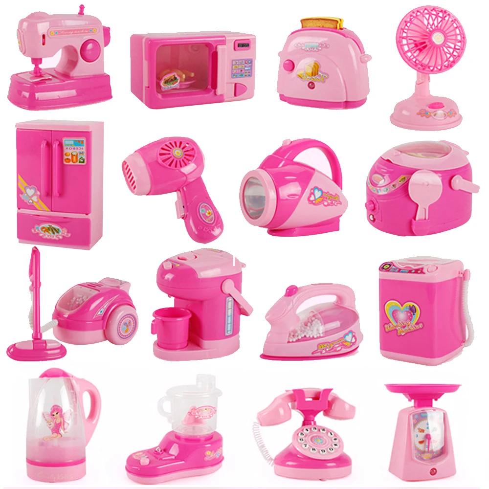 Детская мини-игрушка для кухни, имитация электрической маленькой бытовой техники, кухонная утварь, стиральная машина, детский сад, игровой домик