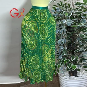 GX9361A Fashion 2026 Street Wear Summer Clothing Boutique Vintage Ladies Casual Pleated Long Women Maxi Skirt