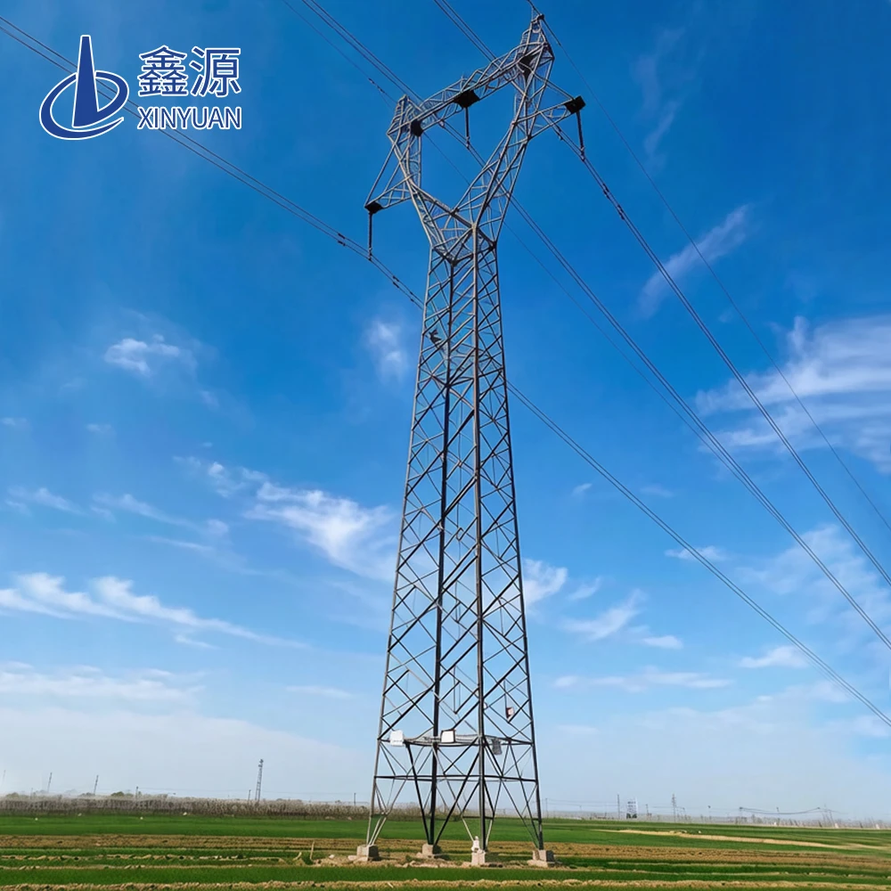 برج طاقة كهربائية شبكي مزدوج الدائرة بجهد ١٣٢ كيلوفولت من الفولاذ المجلفن بالغمر الساخن، ومدة خدمة تبلغ ٥٠ سنة للكهرباء العلوية