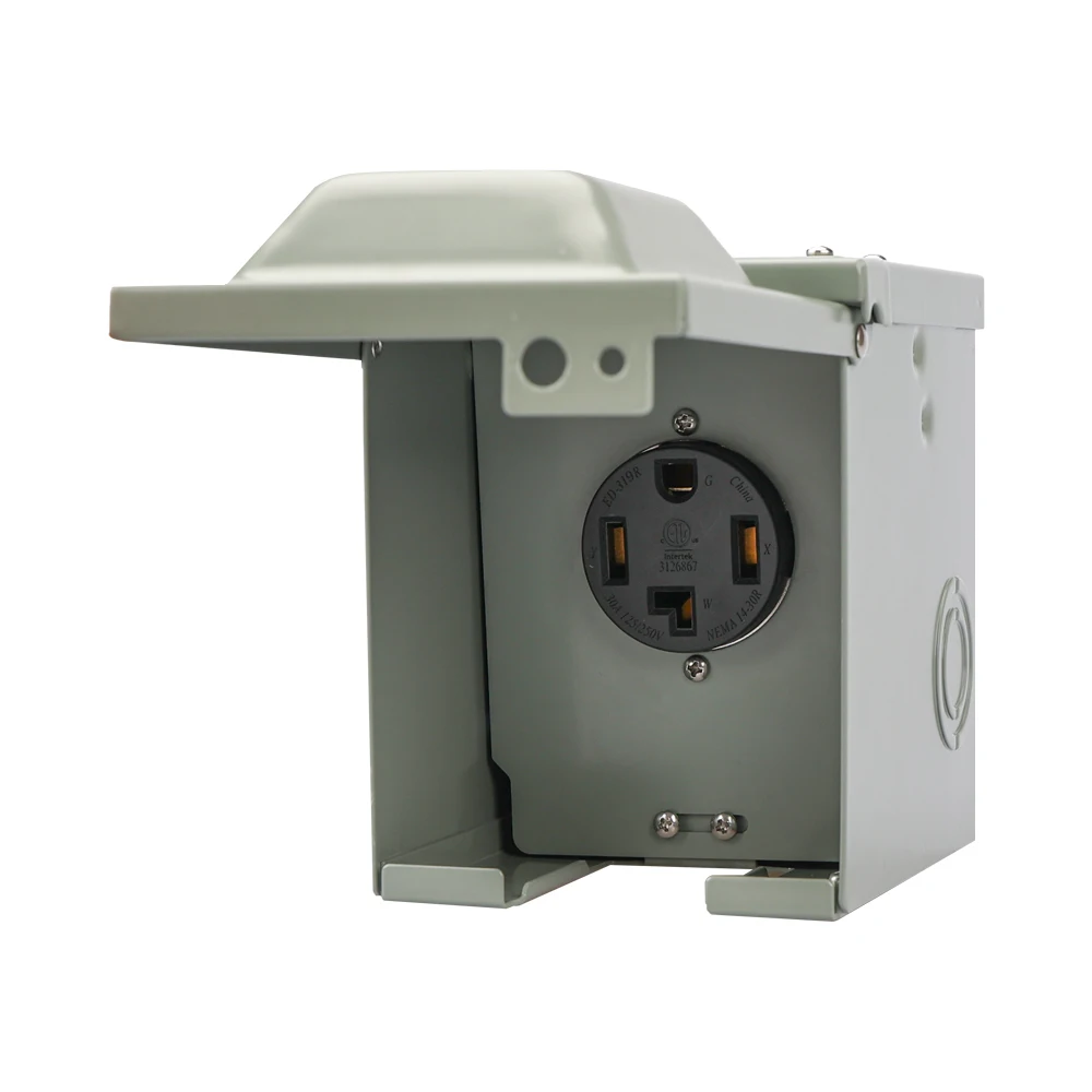 30a 125v Electrical Receptacle Panel 4 Wire Wall Mounted Rv Pedestals ...