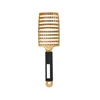 Gold-colored [coated large curved comb] single filament