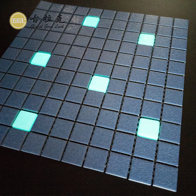 Cheap Price Porcelain Swimming Pool Tile Ceramic Mosaic Glass Night Light Luminous Mosaic Tile