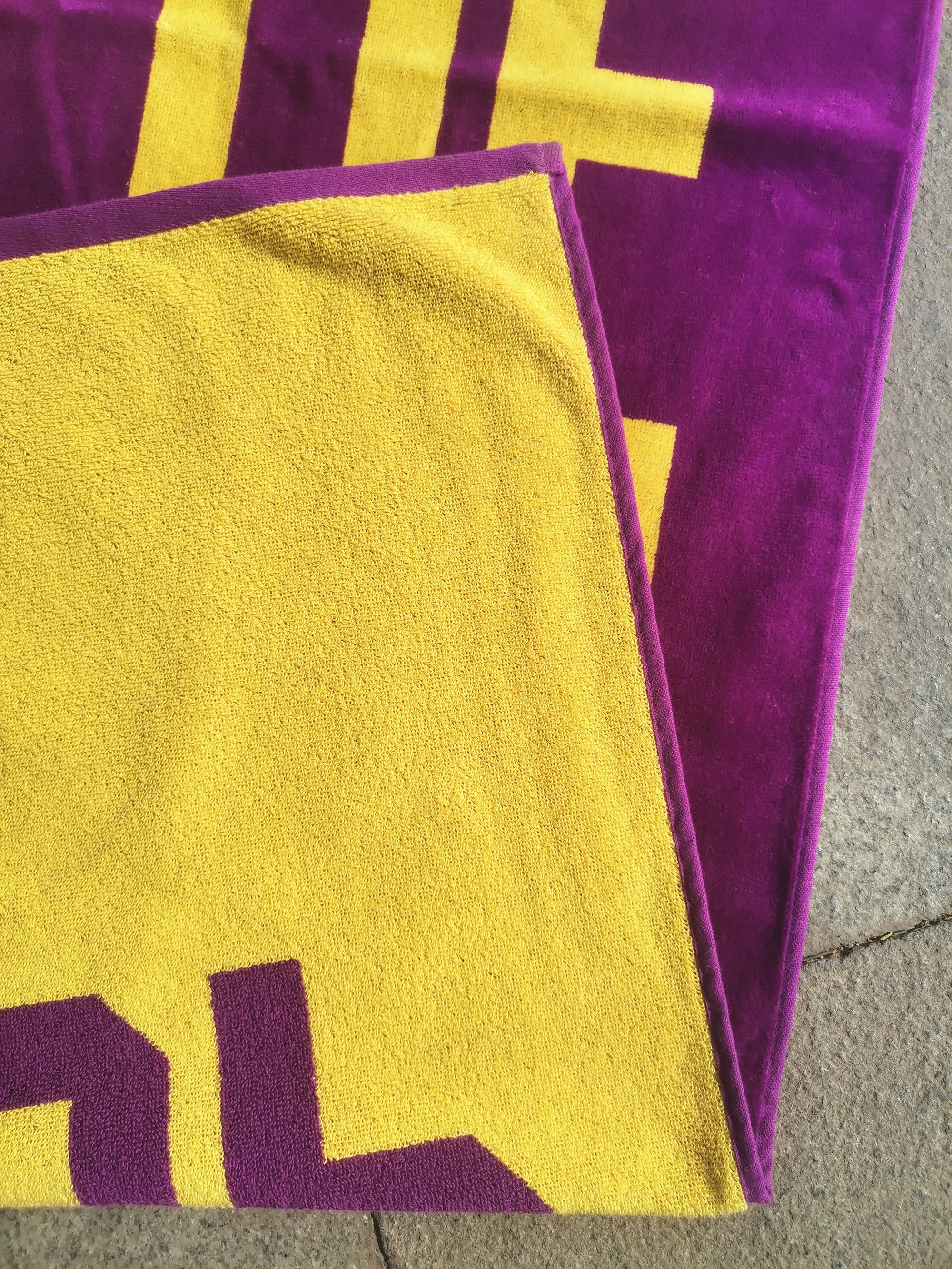 Premium Quality Cotton Custom Woven Jacquard Logo Large Swimming Pool Beach Bath Towel