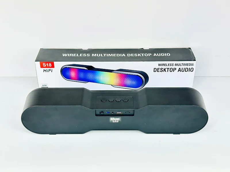 S18 RGB Light Sound Bar Portable Bluetooth Speakers
