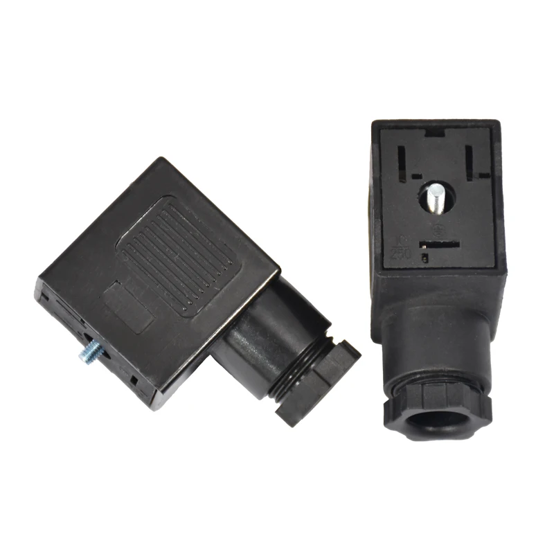 IP65 Din 43650 Form B  Coil Valve Solenoid Plug Connector with 5m PUR Cable Factory