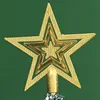 Electroplated golden hollow tree top star