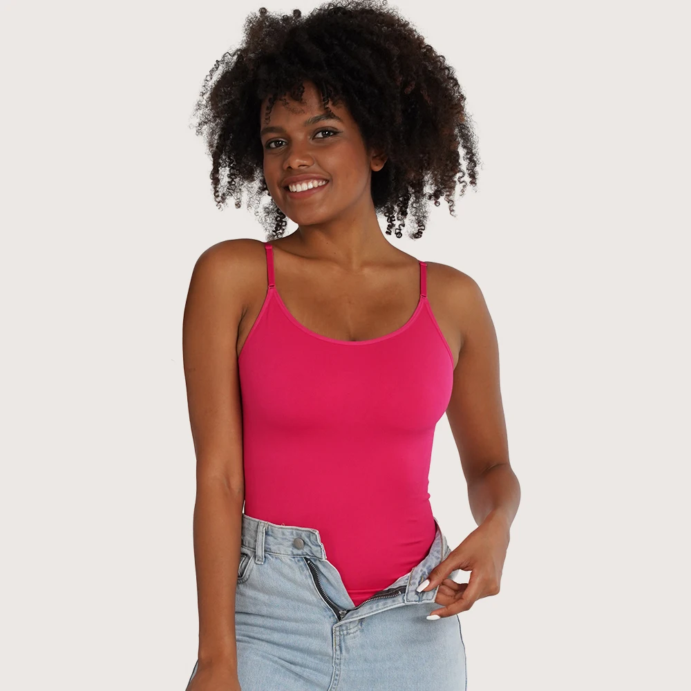 S-SHAPER Vêtements de Mise en Forme pour Femmes, Camisoles avec Contrôle du Ventre, Bretelles Ajustables, Hauts en Élasthanne et Nylon, Crop Top sur Mesure sans Coutures, Col Rond