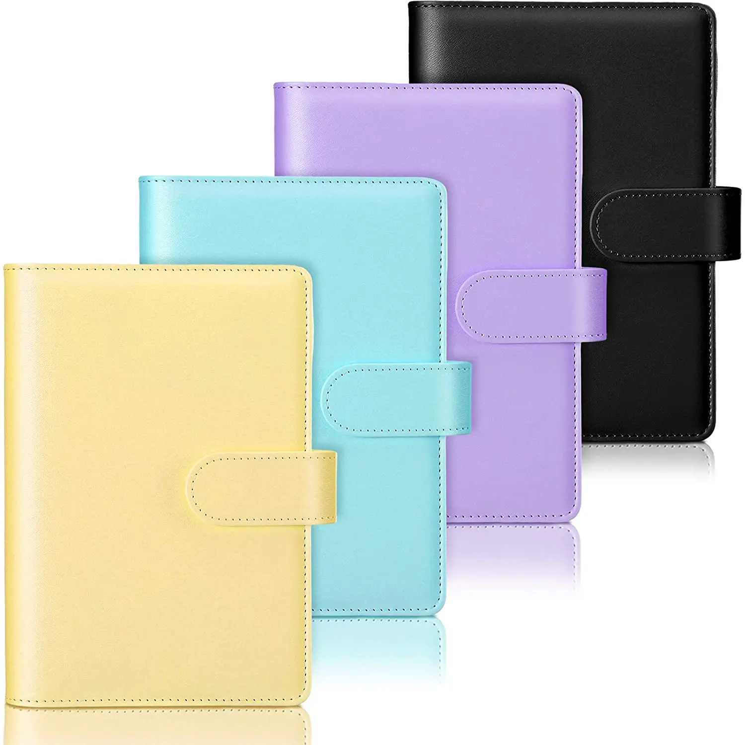 Amazon Best Seller A6 Artificial Leather PU Notebook With Loose Leaf Binder Refillable 6 Ring Binder Cover For Office Students