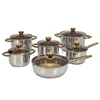 6 pots and 6 lids