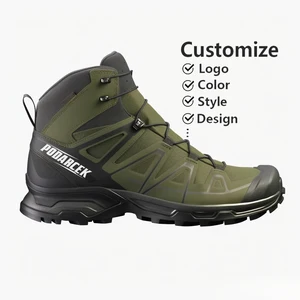 Factory Custom OEM Outdoor Breathable Durable High Quality Leather Boots Hiking Shoes for Men
