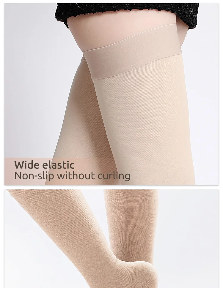 Open Toe Medical Thigh High Legs Compression Stockings Rehabilitation Therapy Supplies Body Health Care, Daily Wear 23-32mmhg