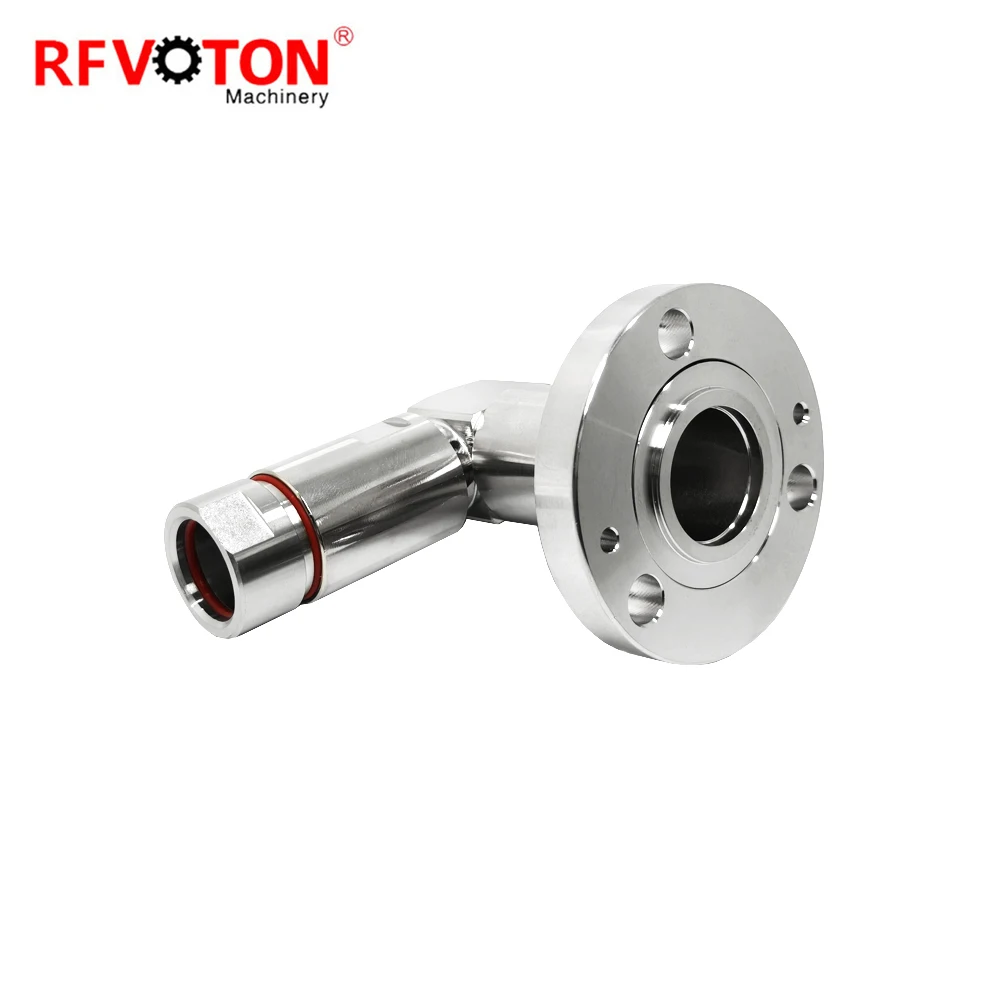 Giá nhà máy: Đầu nối đồng trục RF góc vuông 90 độ EIA IF45 7/8 inch dành cho cáp 1/2 inch, dây feeder 1/2 inch, đầu nối chuyển đổi đồng trục RF RA, tuân thủ tiêu chuẩn RoHS