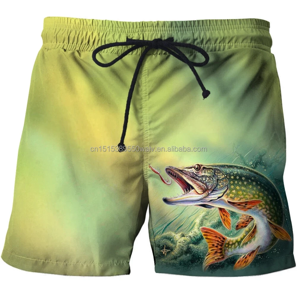 pantaloncini da surf casual sportivi con stampa completa oem pantaloncini da spiaggia ad asciugatura rapida in poliestere pantaloncini da pesca elasticizzati a 4 vie per695_voghion.com
