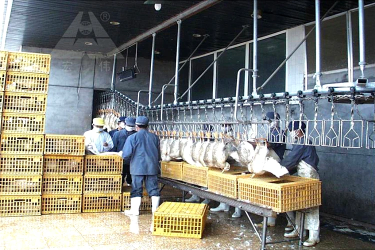 Chicken Slaughtering Automatic Unloading Machine Feet Unloader Hook Detacher Poultry Slaughterhouse Equipment