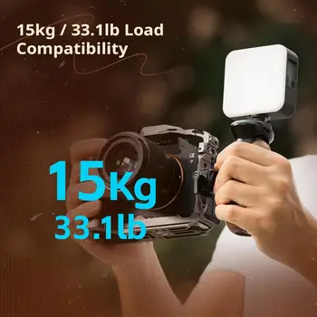 SmallRig Wooden Side Handle for Camera Cages with NATO Clamp, Left or Right Side Ergonomic Handgrip, 27mm / 1.06in Up/Down product image