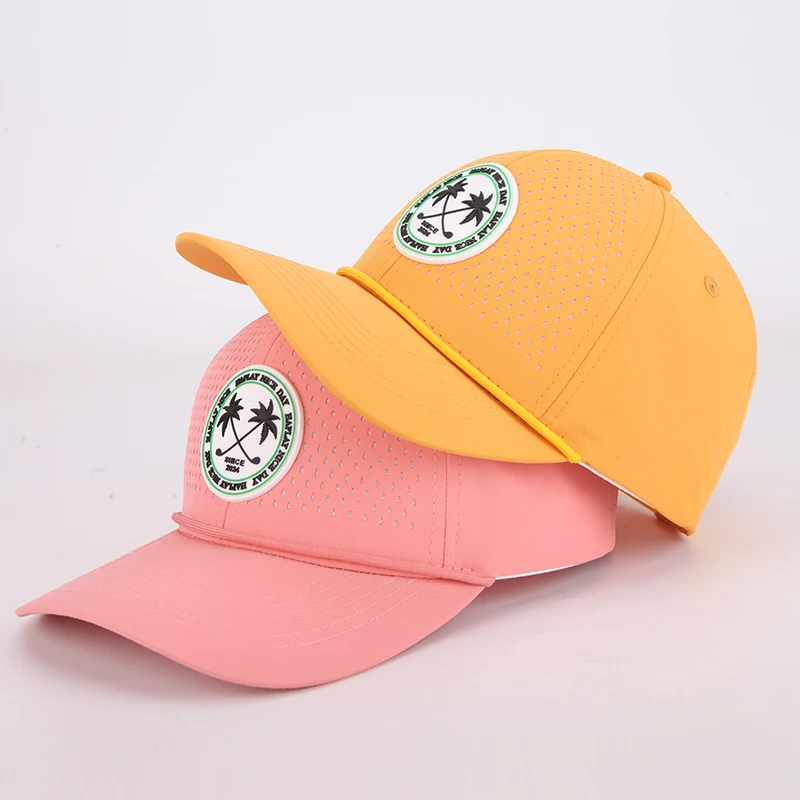 Oem Custom pannello toppa in gomma cappello da papà foro con