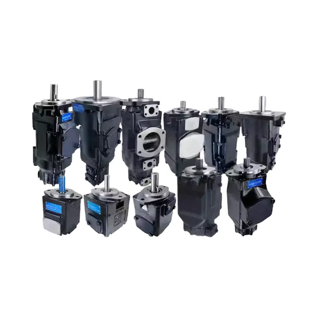 High-Flow Hydraulic Triple Pump T7BS/T7DD/T7ES/T7DBS/T7EEC Double Vane Pump Core Parker Denison Vane Pump T6DCC Replacement