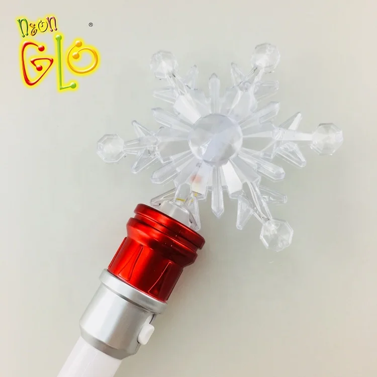 Customized LED Magic Snowflake Light Wand for Girls PS Plastic Spinning Flashing for Parties Christmas Easter & Graduation