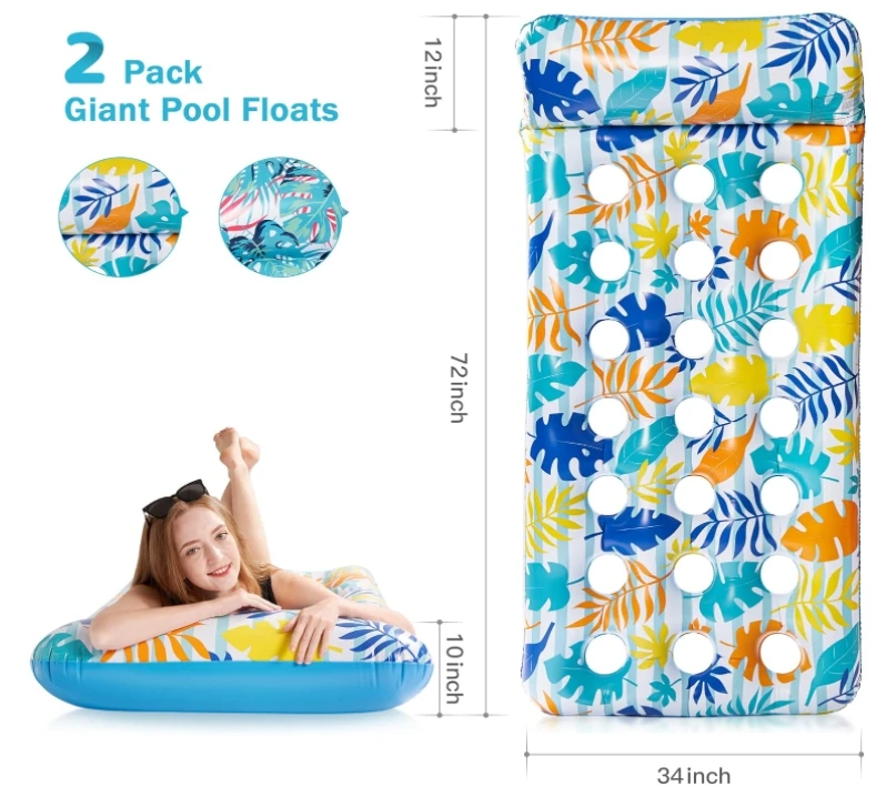 thumbnail image 2 of FAQIANLANYE9Z Oversized Inflatable Pool Float Raft For Adults – Large & Durable 2 of 4