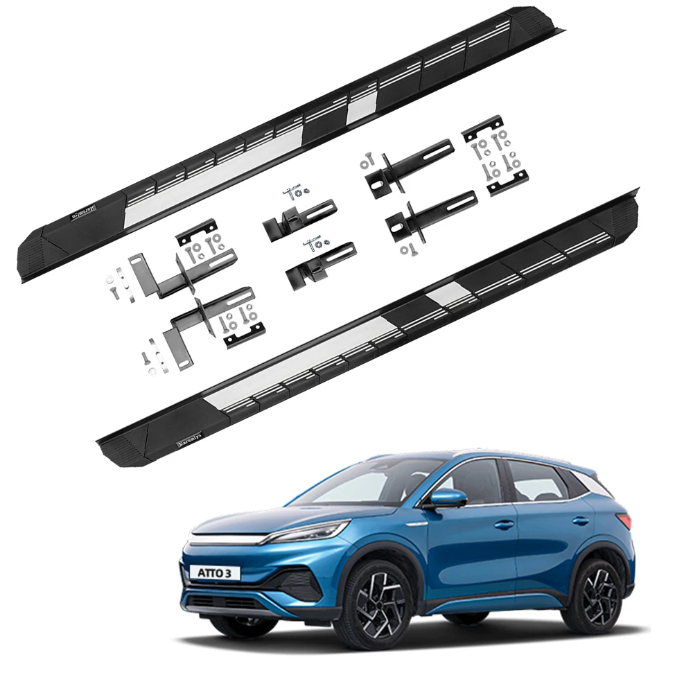 ATTO 3 Exterior Accessories Running Boards Side Step Board Aluminum Alloy Nerf Bar Walk Step For BYD Yuan Plus 2024