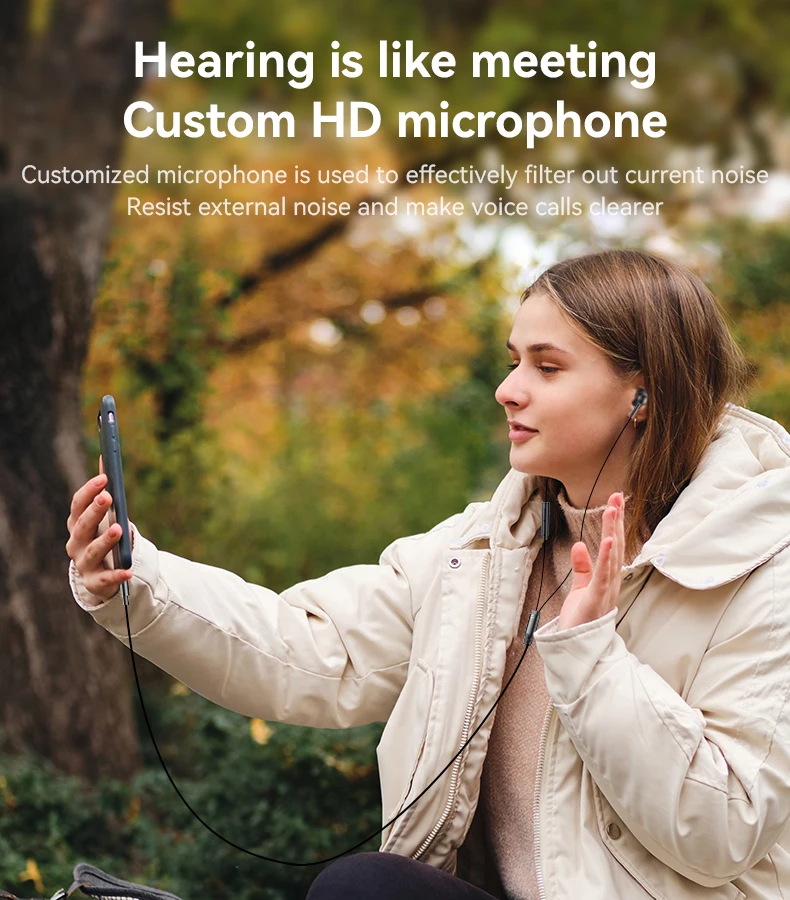 YH49 Yesido Aluminum Alloy In-ear Earphone With Remote Control Type-C Interface Wired Headphones