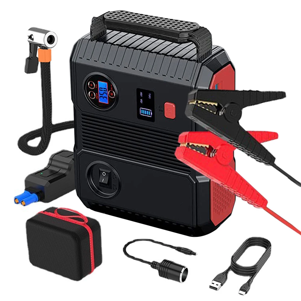 Emergency 3000a Peak Inflation Pump Car Jump Starter Jump Start Battery ...