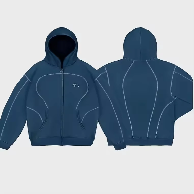 SALATI Custom 100% Nylon Blank Heavyweight Baggy Fleece Tracksuit Jogging Suit Hoodie and Sweatpants Sets Men Sweatsuits gallery 3