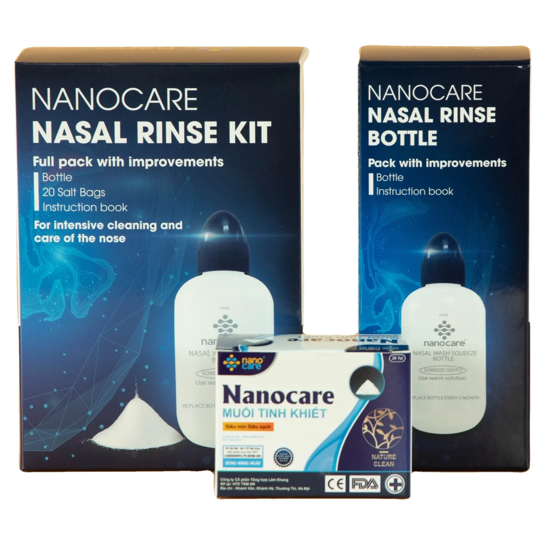 Source Nanocare Nasal Wash Bottle 180 ml Sinus Rinse Nose Cleaner