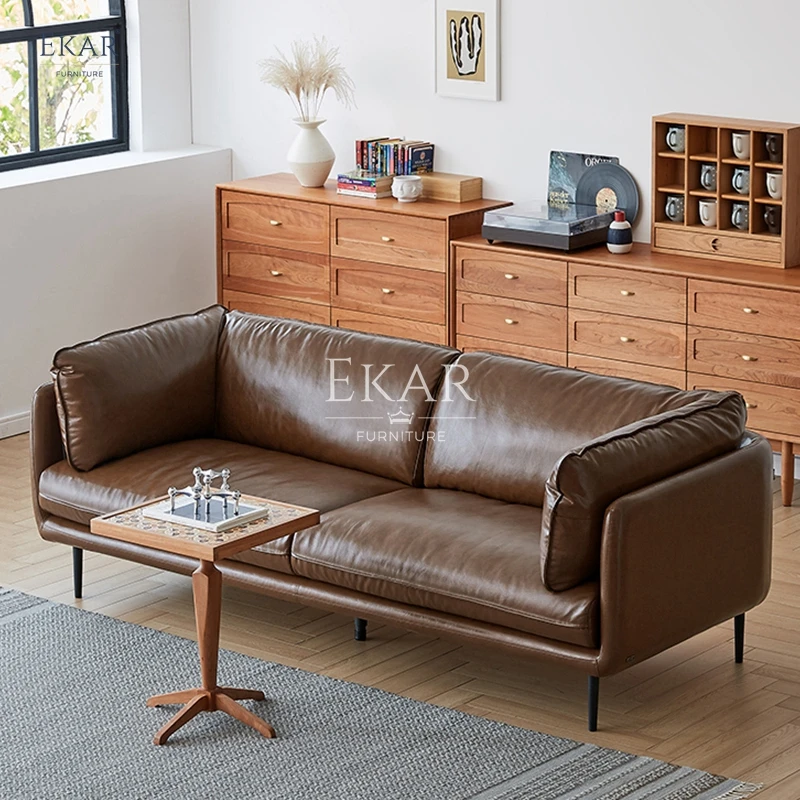 product new design ekar high density foam and oiled leather sofa-61