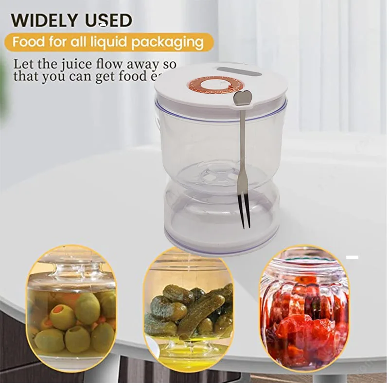 Juice Separator Dry Belt Vent Wet Dispenser Square Pickle Jar For Food