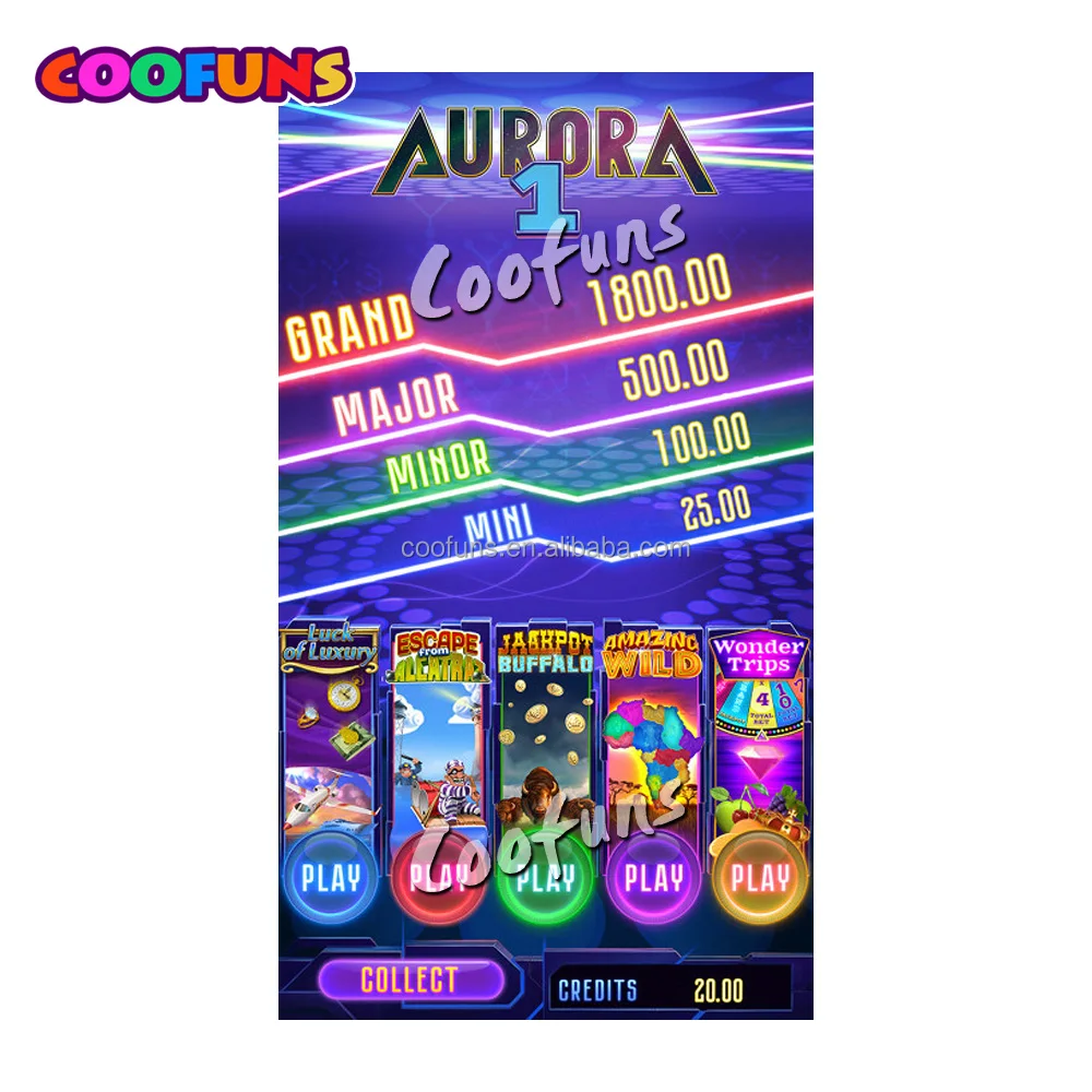 COOFUNS Multi Video Games Vertical Skill Game AURORA 1234 LINK