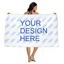 Custom Print Polyester cotton bath towel Wholesale Dropshipping