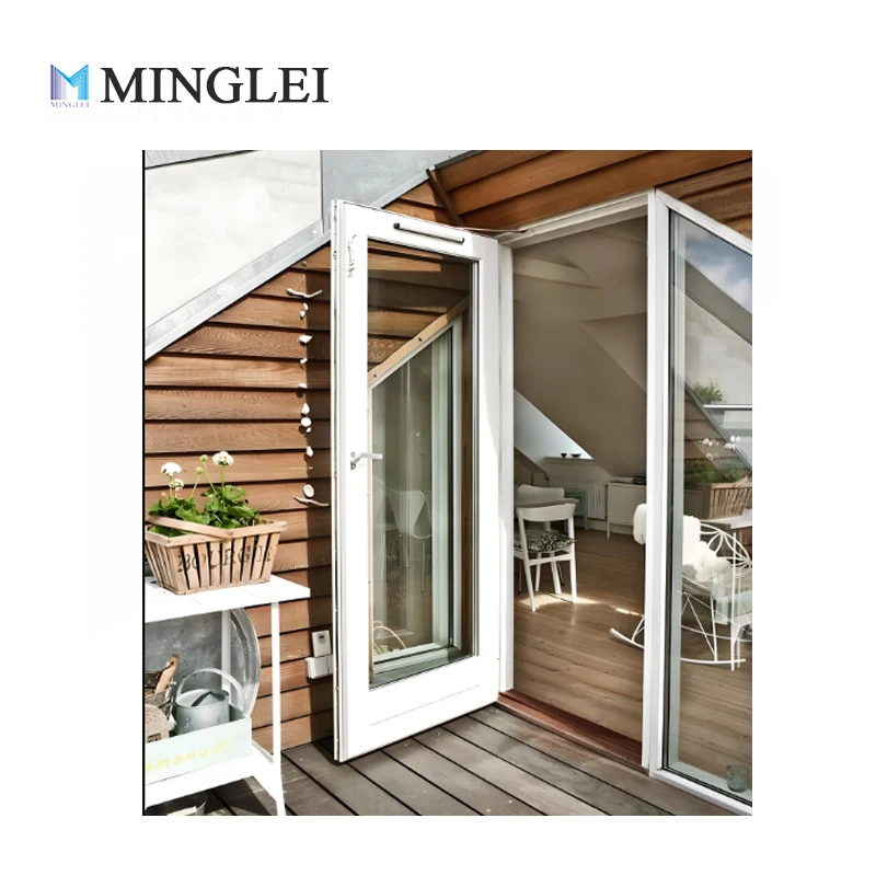 Minglei Hotel Room Glass Interior Casement Door Aluminium Pivot Swing Door For House