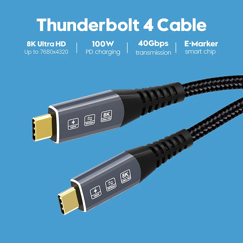 Usb C To Type C Usb 4 Cable 100w Charging 48gbps Date Transfer