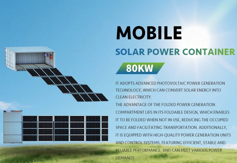 QIANEN 80KW Foldable Commercial Mobile Power Generation System Photovoltaic Energy Storage Compartment Lithium Ion MPPT supplier