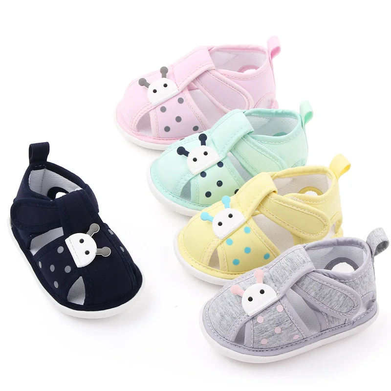 Cute Cartoon Design Baby Shoes Boy Girl Rubber Sole Walking Shoes Newborn Shoes