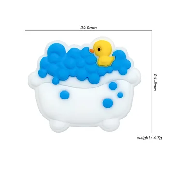 Cross-Border New Bubble Duck Cartoon Artificial Silicone Beads Kids Pacifier Chain Accessories Jewelry Making Toys