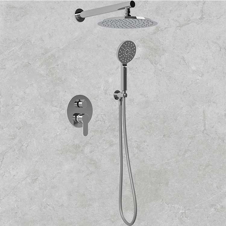Bathroom Shower Hot And Cold Shower Mixer In Wall Mounted Concealed Spa ...