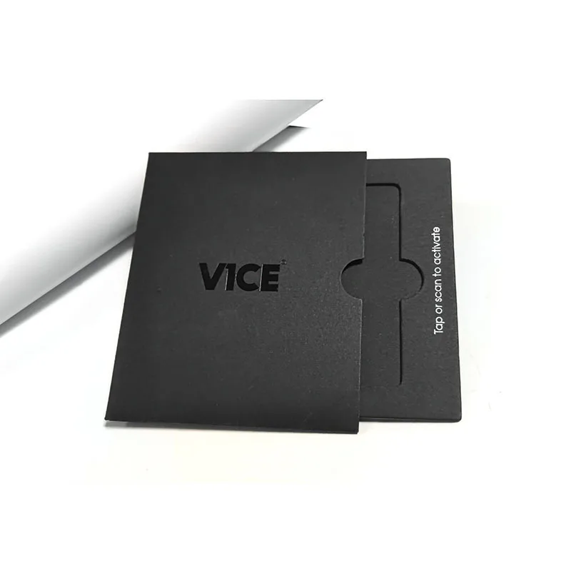 Custom Printed Creative Paper Vip Membership Card Envelope Slider Drawer Credit Card VIP Gift Card Packaging Box