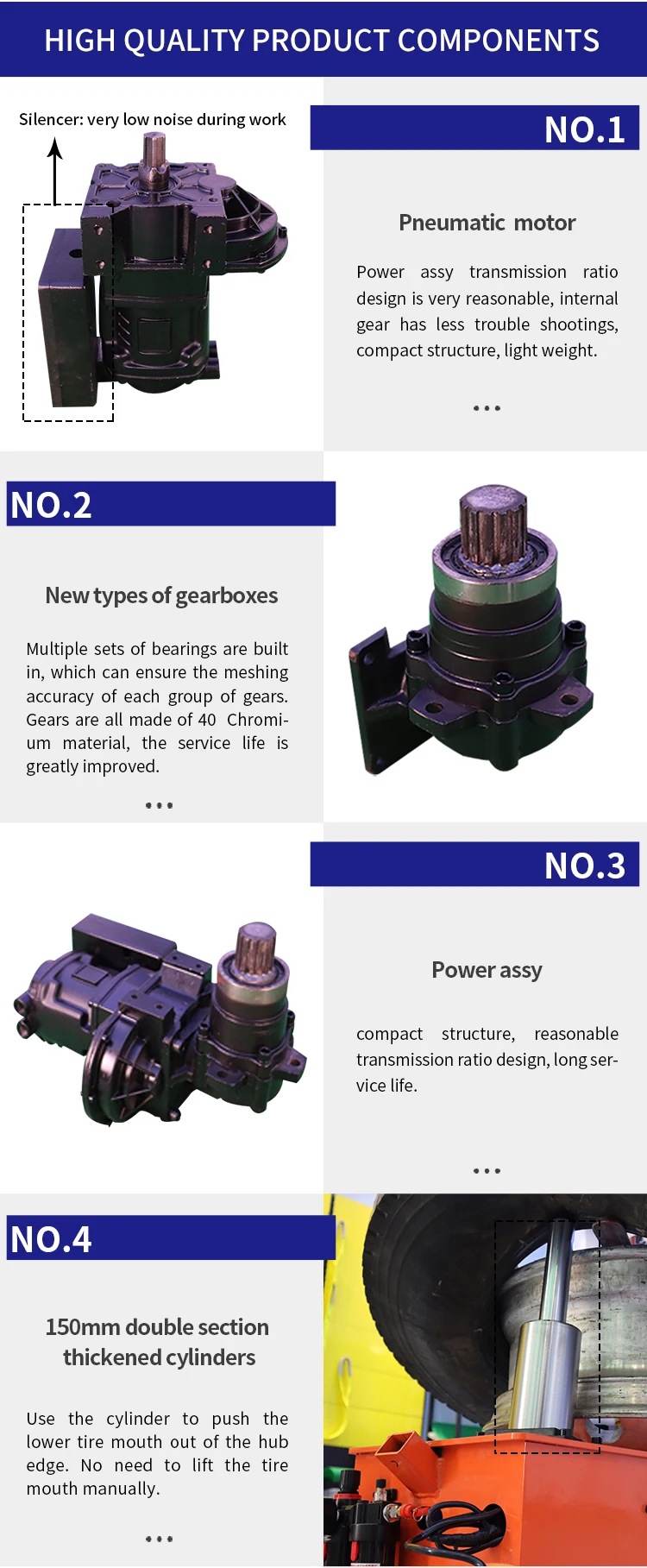 engineering vehicle tyre remove machine