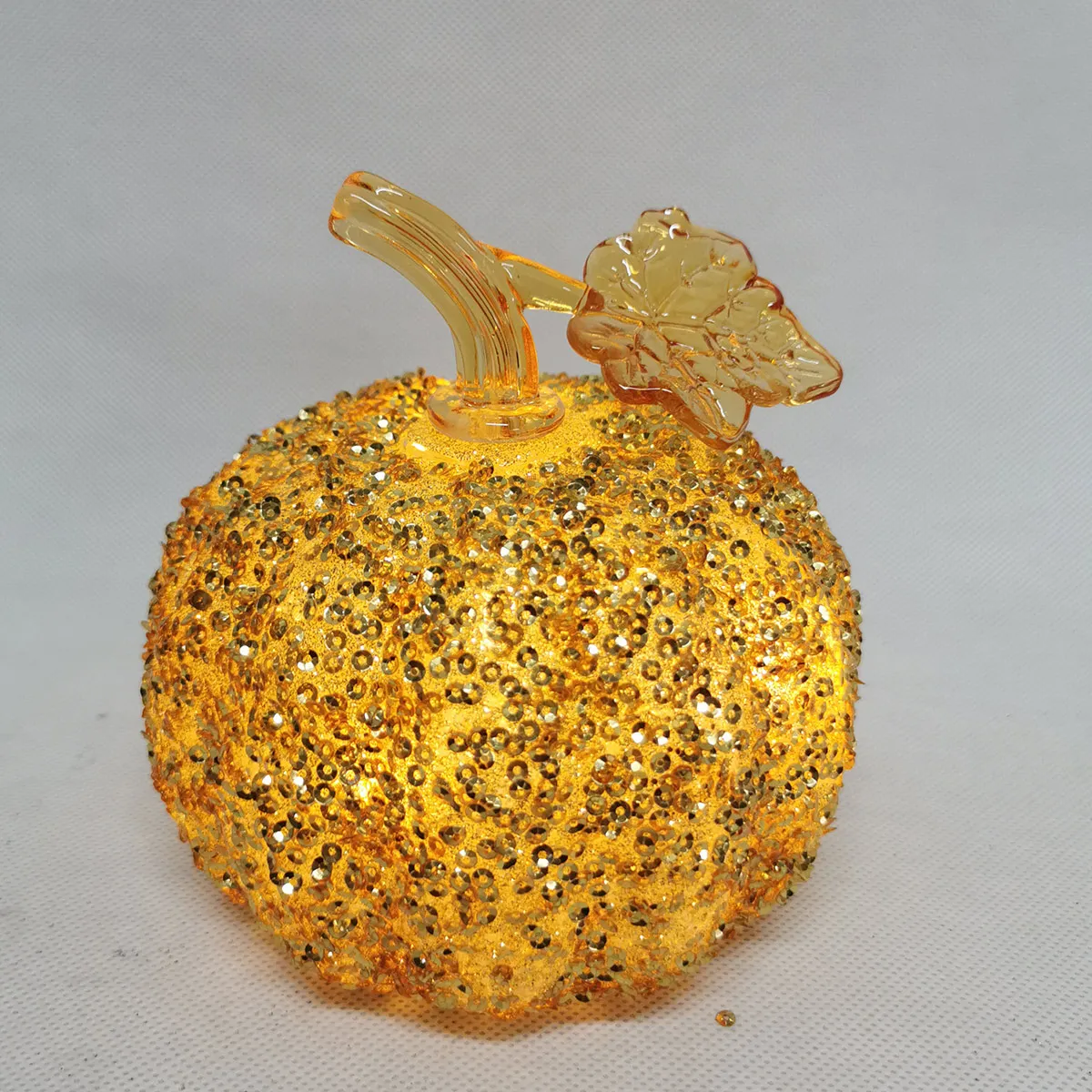 Jiangsu Baoying factory custom made artificial matte gold glass craft halloween gift pumpkins table decorations ideas wholesale factory