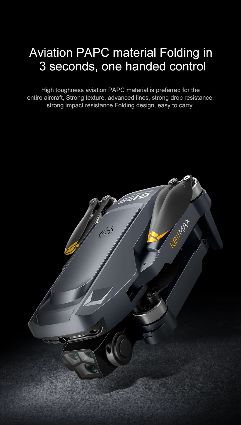 K811 Max Brushless Mini Drone Professional 4K HD Dual Camera 5G WIFI GPS Return Obstacle Avoidance Dron Remote Control Toys Gift