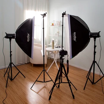 Professional  DP1000II 2X 1000Ws Photo Flash Lighting Kit  Light Stand Studio Photography Equipment detail image