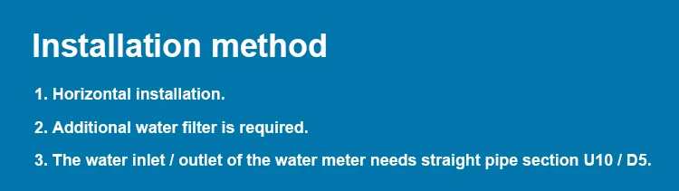 Mechanical helical vane type water flow meter Horizontal Woltmann Water Meter