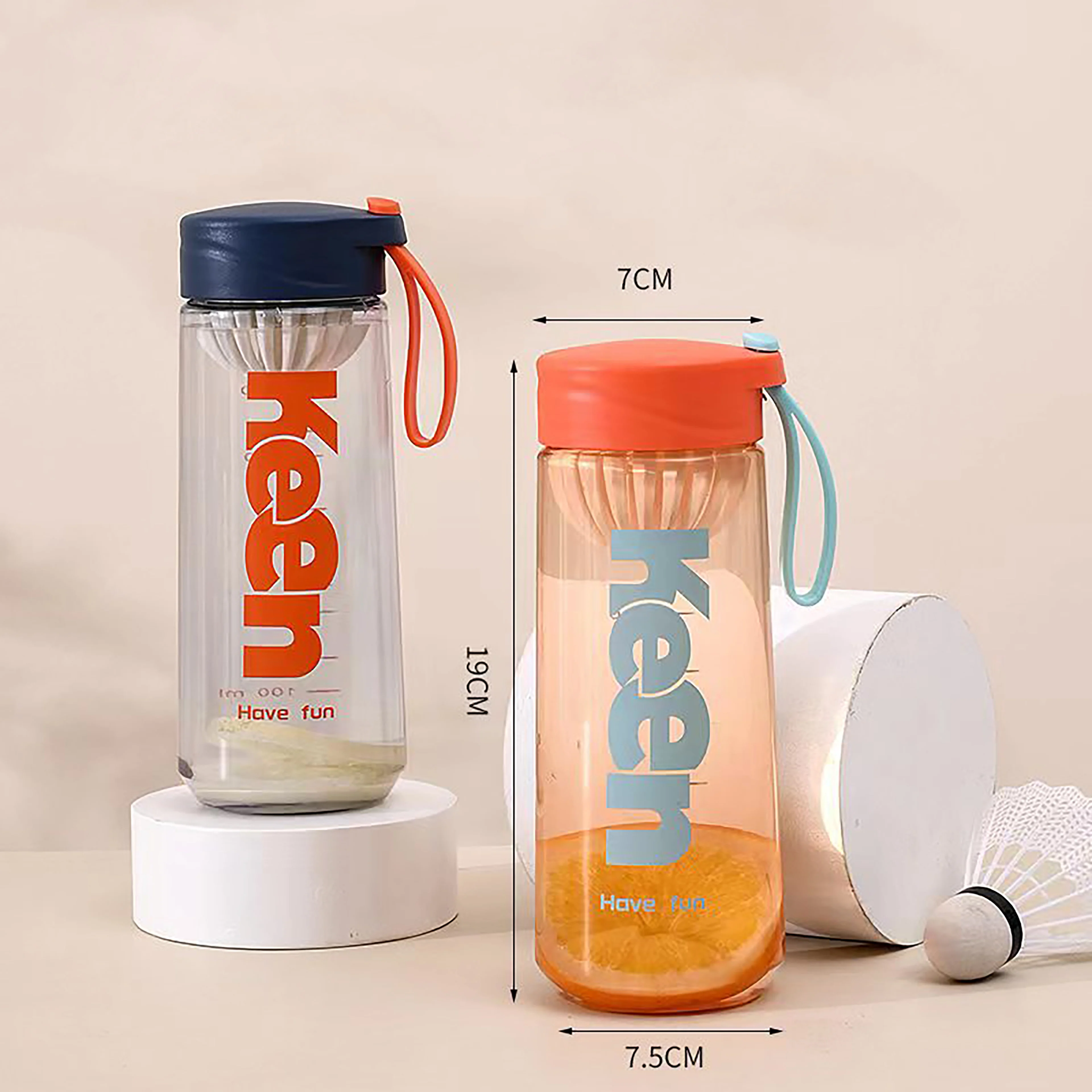 2025 оптовая продажа 600 мл пластиковая бутылка портативная Спортивная бутылка для воды PC Студенческая бутылка для взрослых на открытом воздухе для питья