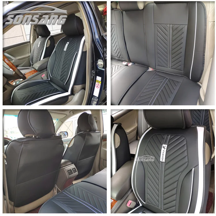 Wholesale Full Set Waterproof Pu Leather Custom Car Seat Covers
