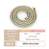 4MM chain + yellow gold plated